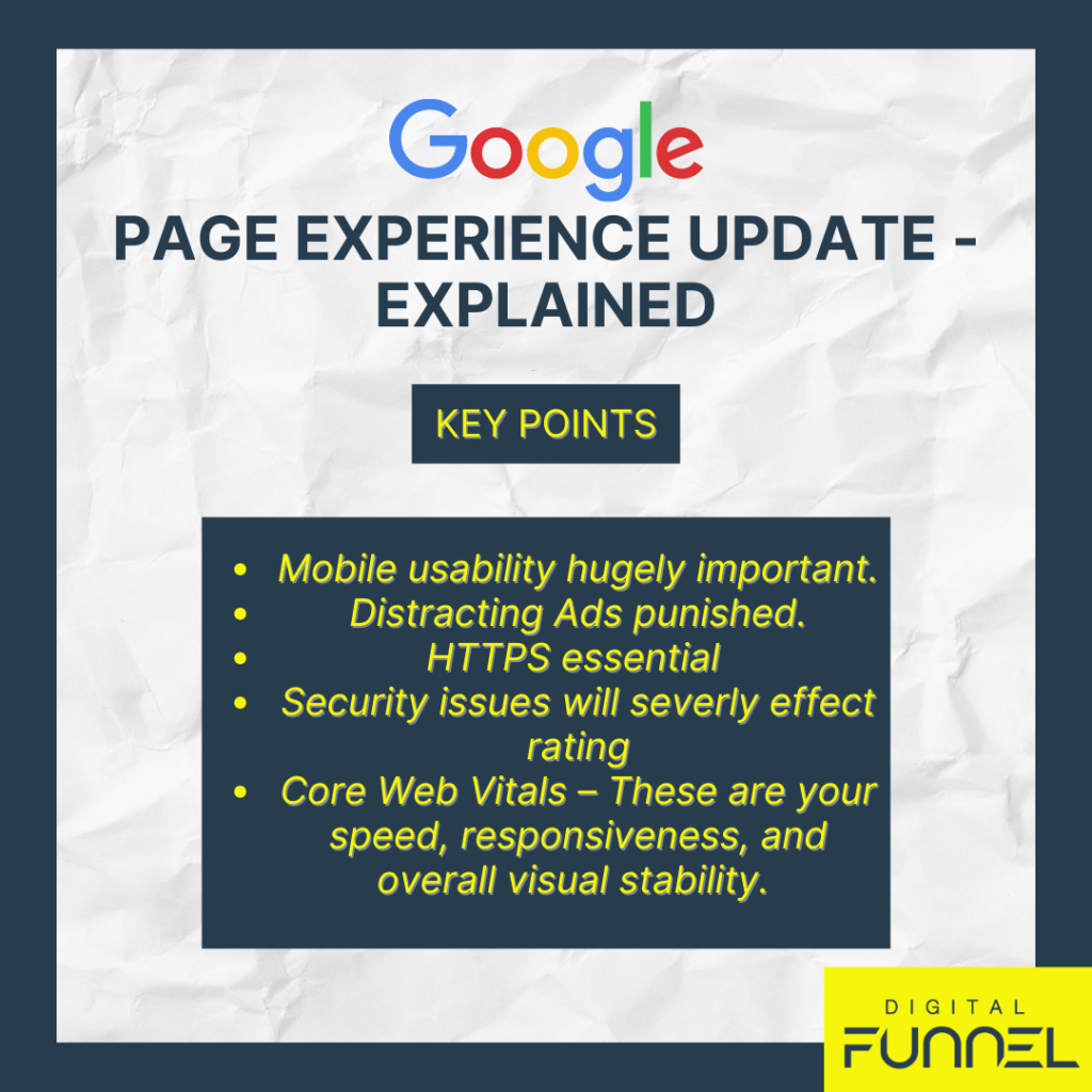 seo trends - page experience update